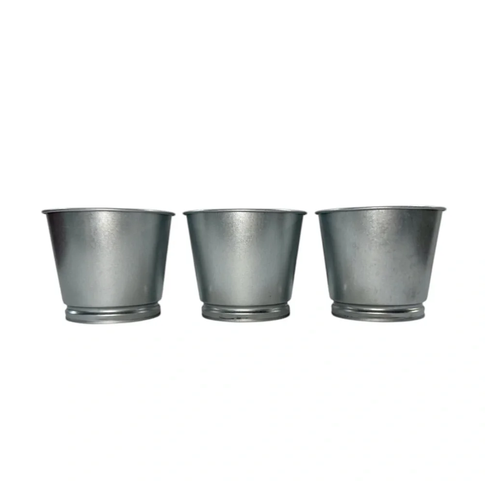IKEA | Set of Two BINTJE Plant Pots Galvanized, 4 ¼ 